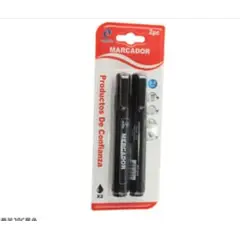 GENERICO - Lapiz Marcador Set 6 Unidades Negro