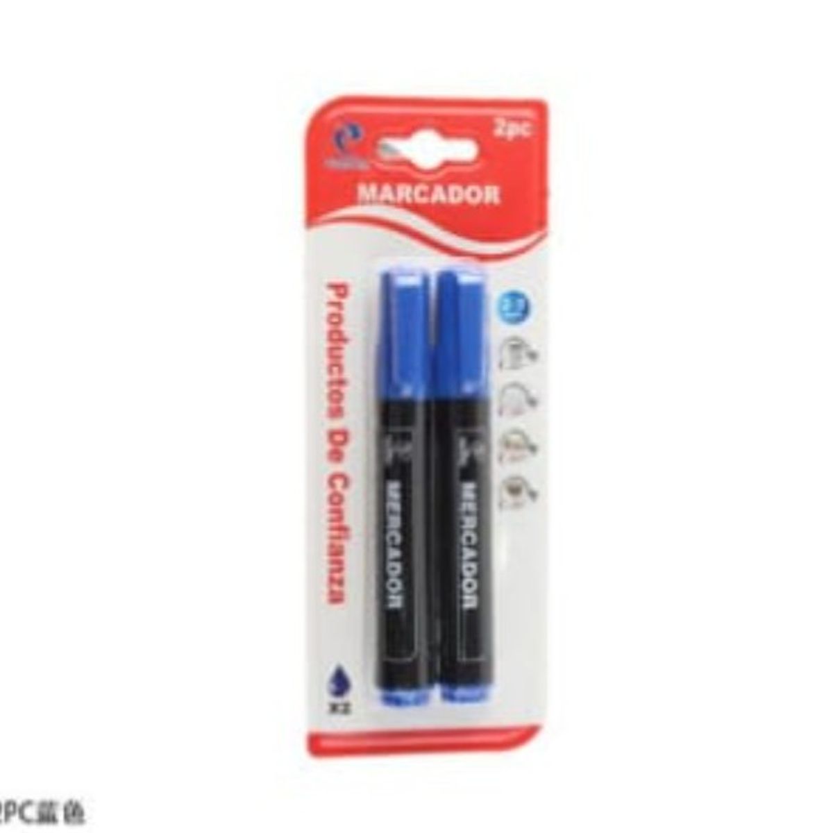 GENERICO - Lapiz Marcador Set 6 Unidades Azul