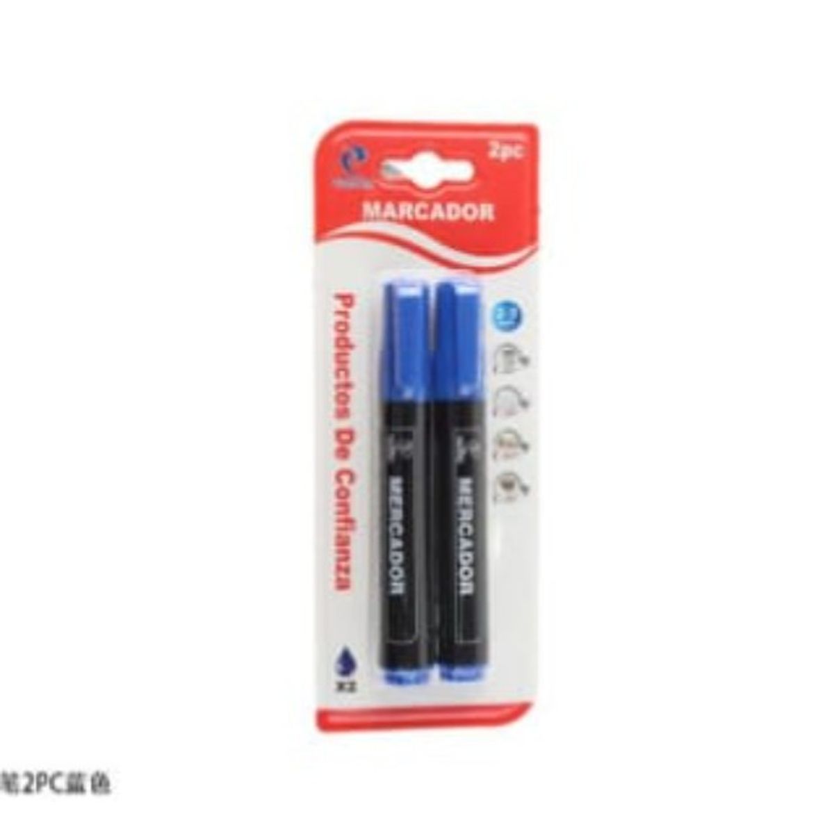 GENERICO - Lapiz Marcador Set 6 Unidades Azul