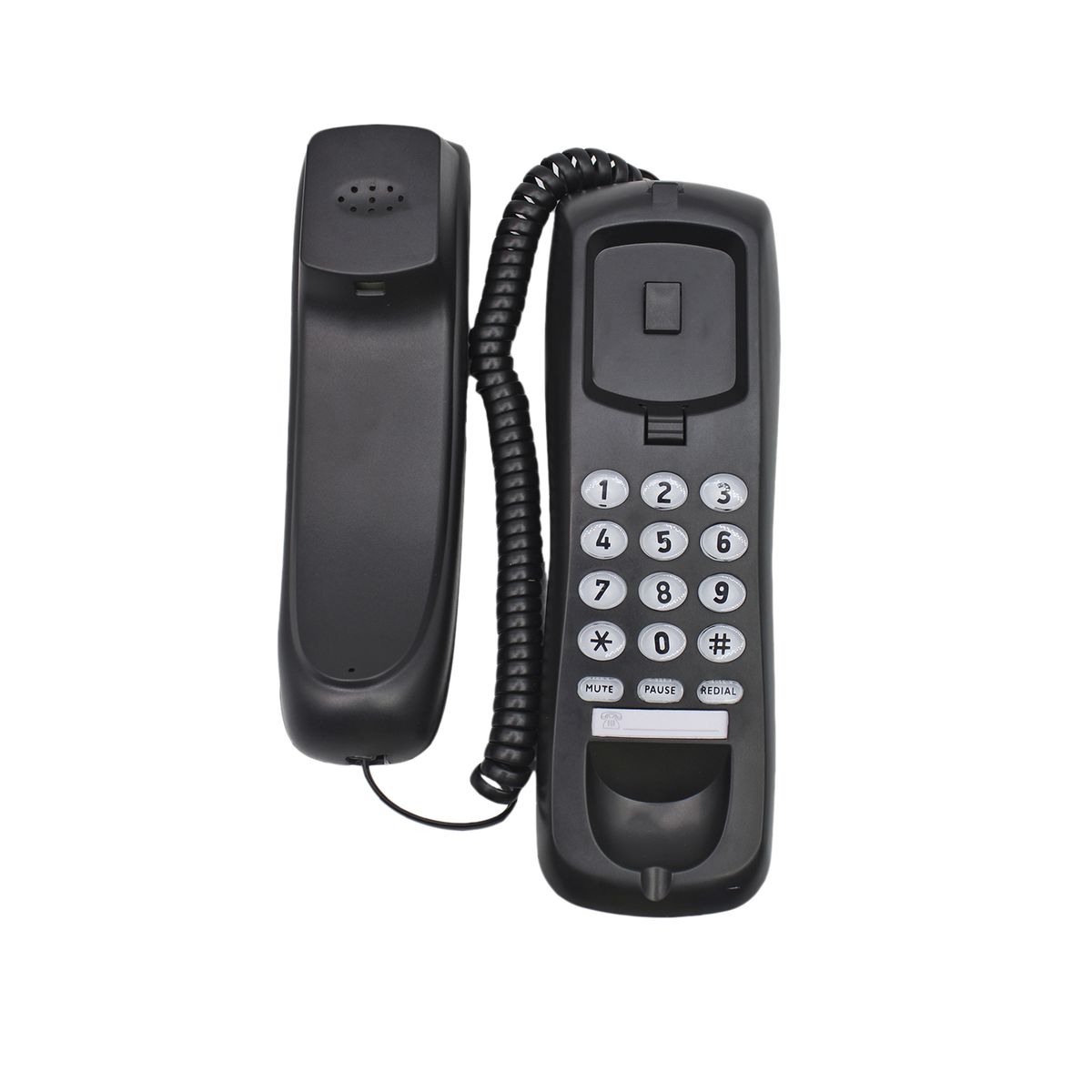 TECNOLAB - Teléfono Fijo Para Pared O Sobremesa Negro - PS