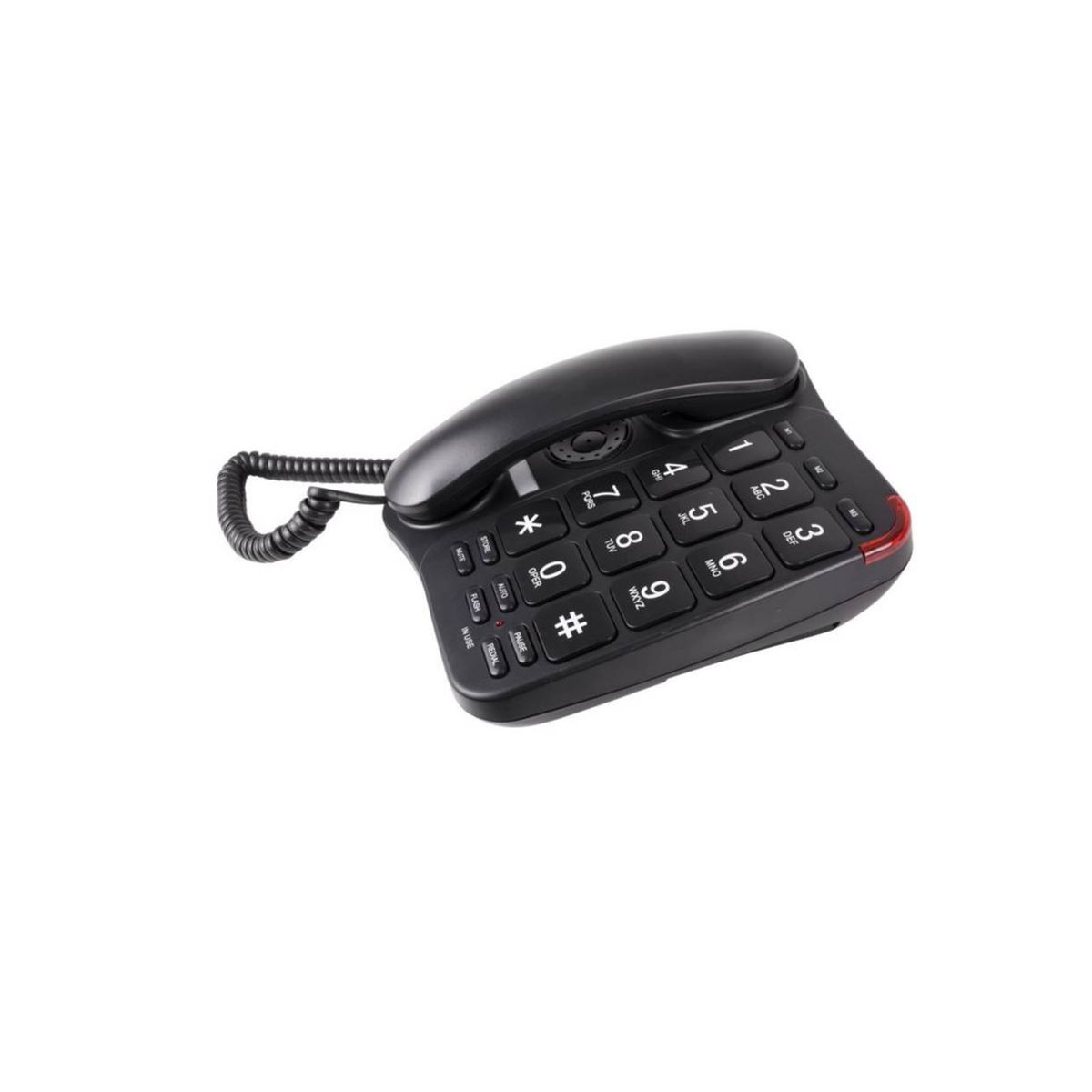 TECNOLAB - Teléfono Fijo Con Números Grandes Negro - Ps