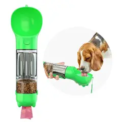 GENERICO - Bebedero Portatil 3 en 1 para Perros y Gatos color Verde