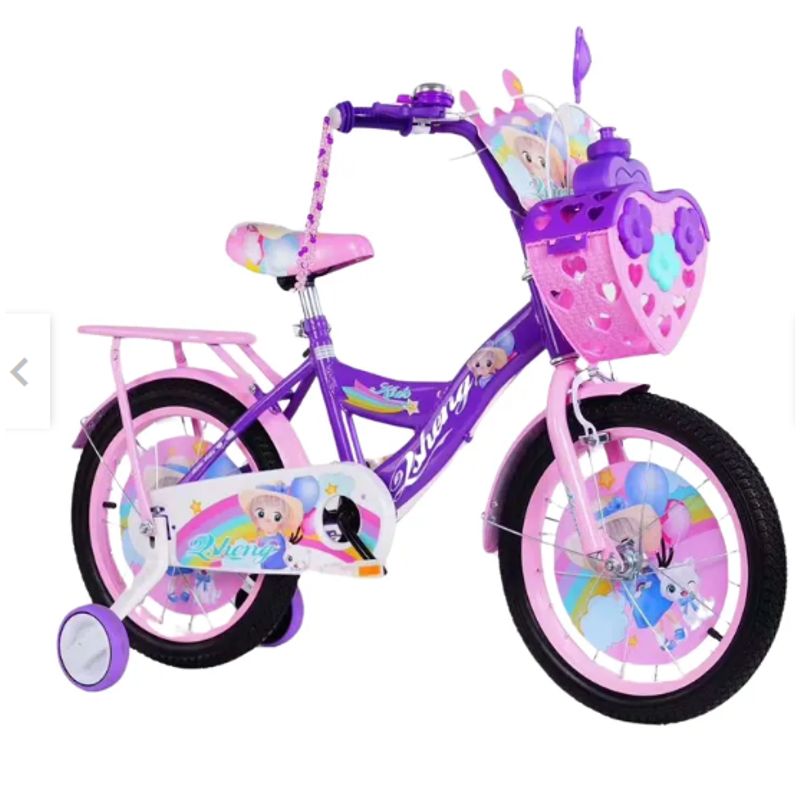 GENERICO - Bicicleta Infantil con Ruedas de Seguridad Aro 16 Morada