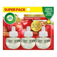 AIRWICK - Recarga Desodorante Electrico Manzana Canela 3 Un