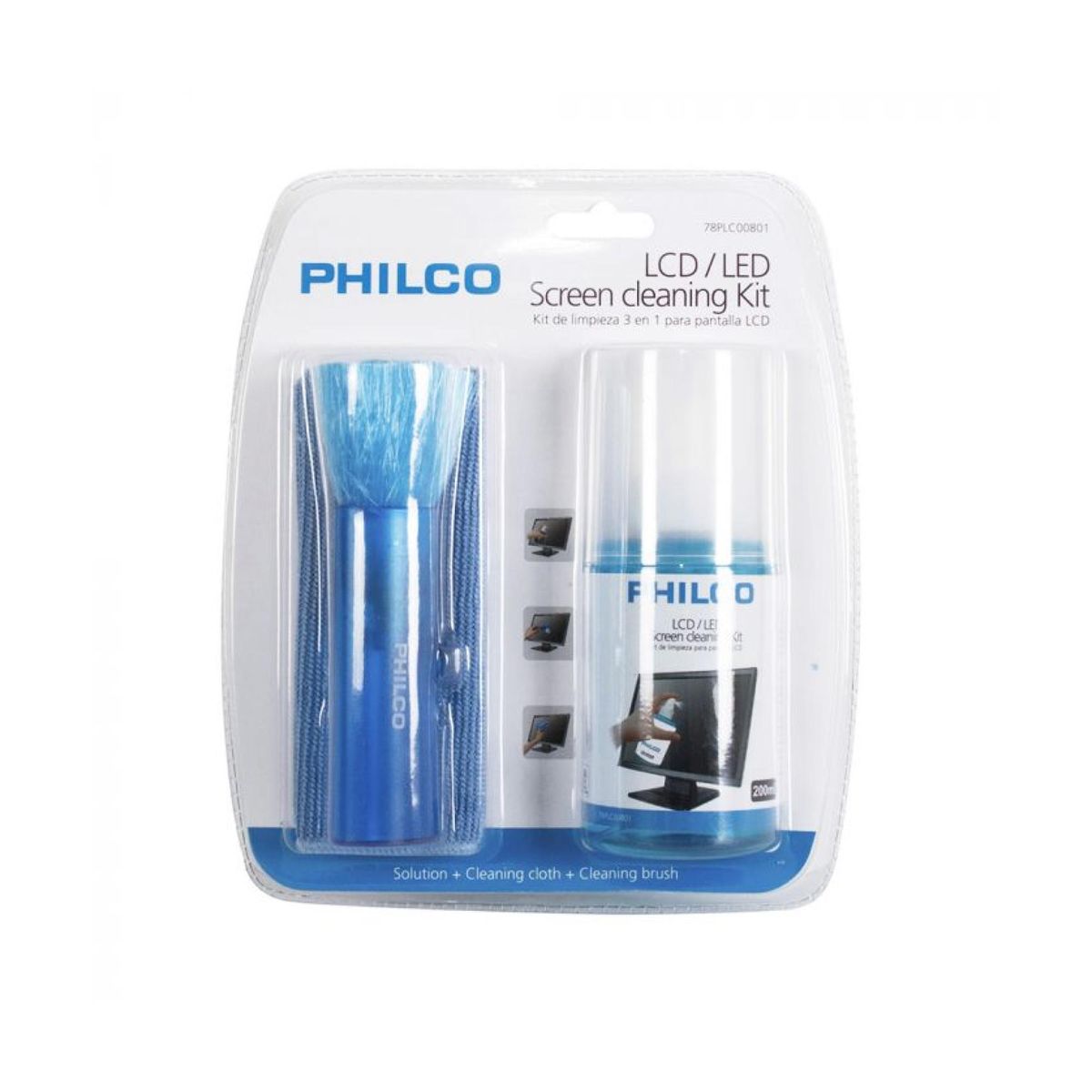 PHILCO - Kit De Limpieza De Pantallas 3 En 1 C00801 Philco