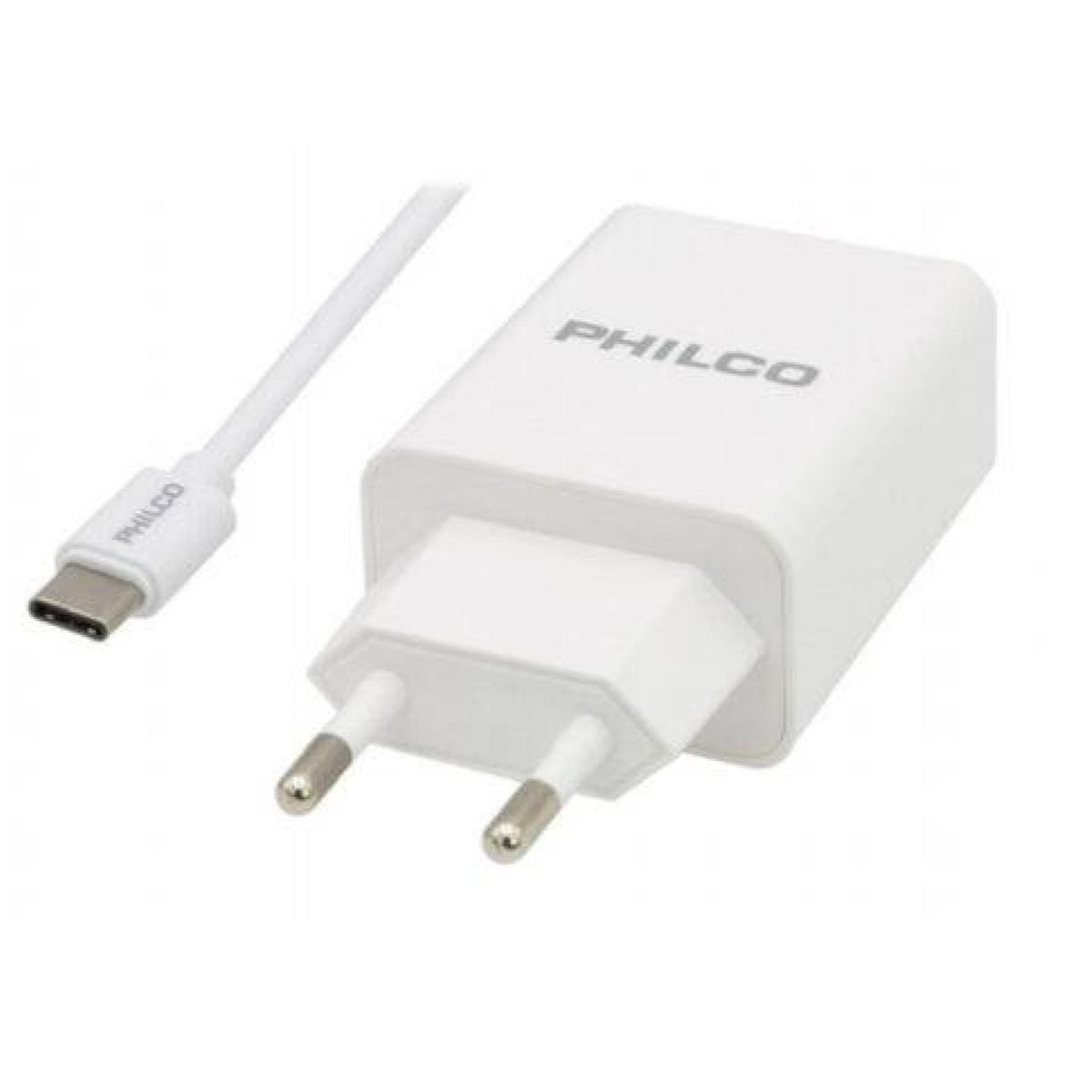 PHILCO - Cargador De Pared USB Tipo C Carga Rapida Blanco Philco