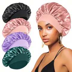 TIOZONEY - 4psc Gorros de Satén para Dormir