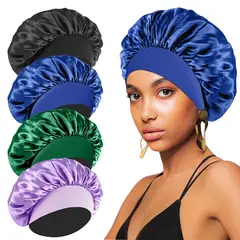TIOZONEY - 4psc Gorros de Satén para Dormir