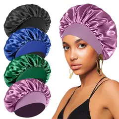 TIOZONEY - 4psc Gorros de Satén para Dormir