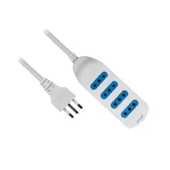 PHILCO - Alargador Extension 4 Entradas 5Mts Negro