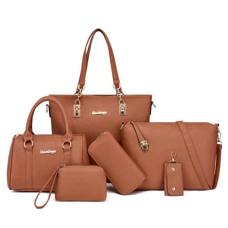 BLWOENS - Cartera de mujer -6 piezas - Café
