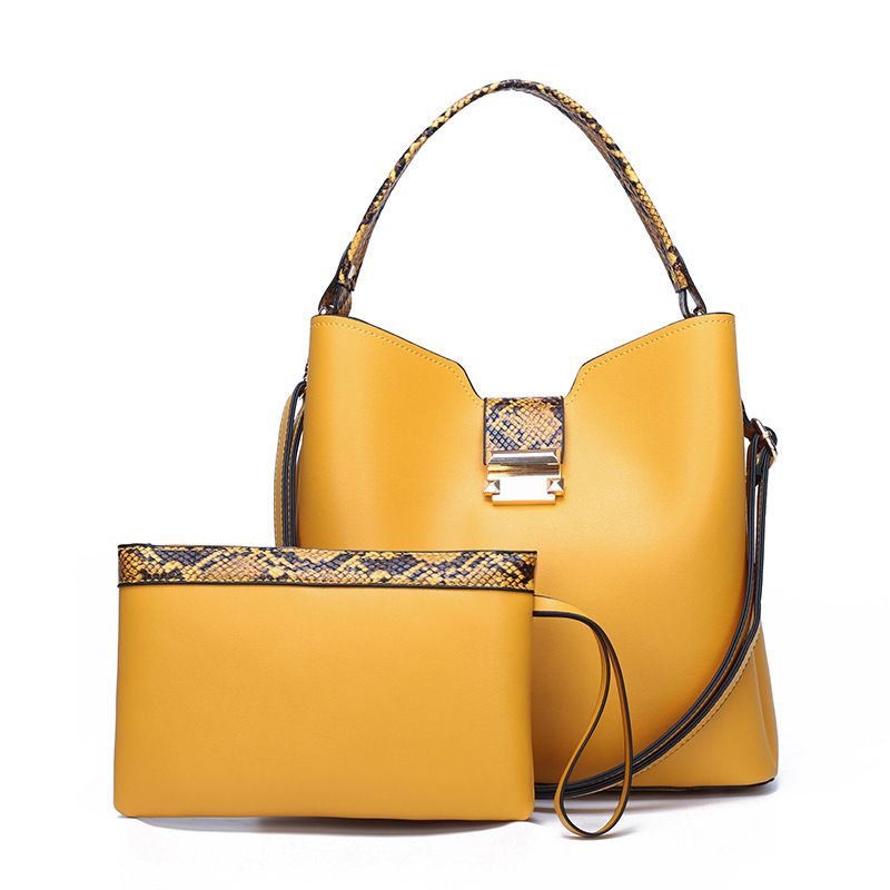 BLWOENS - Cartera de mujer -2 piezas - Amarillo