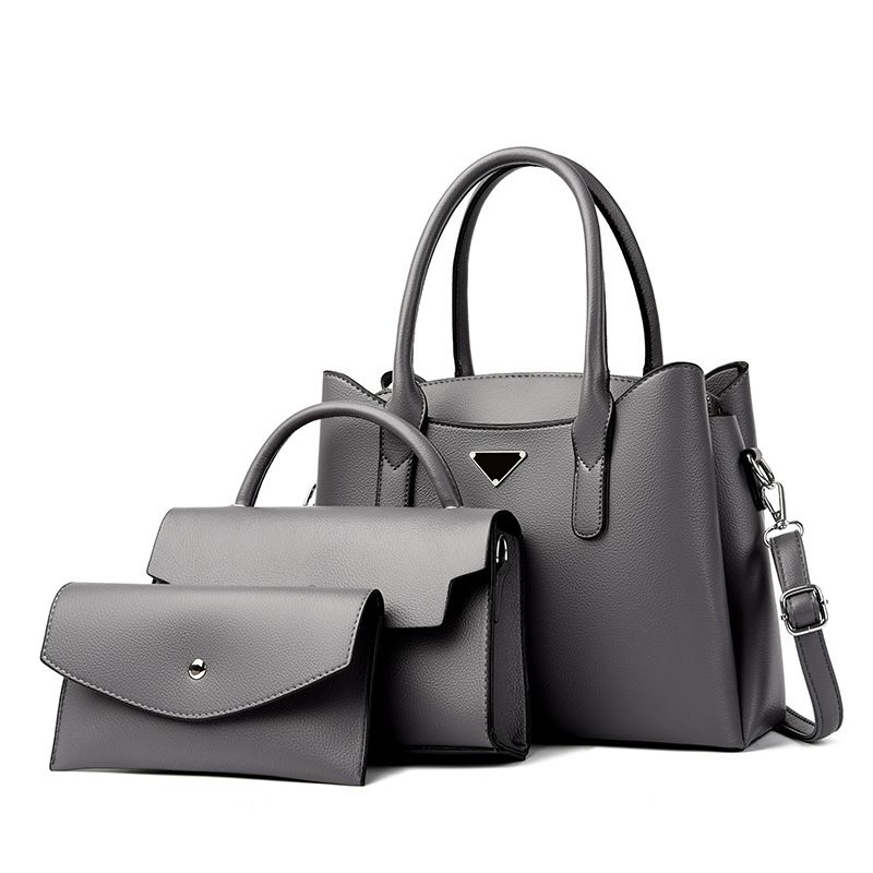 BLWOENS - Cartera de mujer -3 piezas - Gris