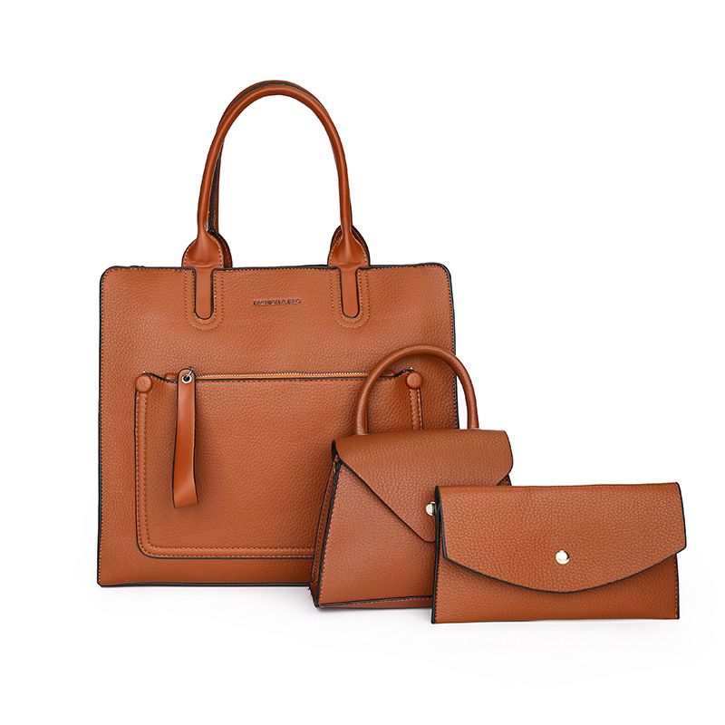BLWOENS - Cartera de mujer -3 piezas - Café
