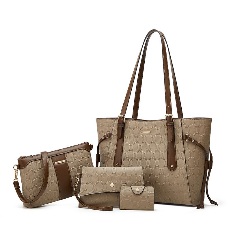 BLWOENS - Cartera de mujer -4 piezas - Beige