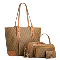 BLWOENS - Cartera de mujer -4 piezas - Café