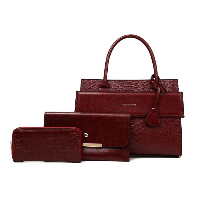 BLWOENS - Cartera de mujer -3 piezas - Rojo