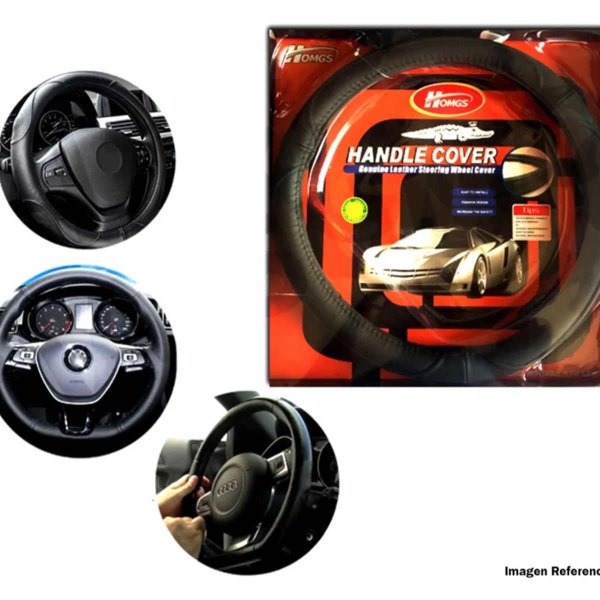 MATSUMOTO - Cubre Volante De Cuero M Matsumoto Black Para Vehículos