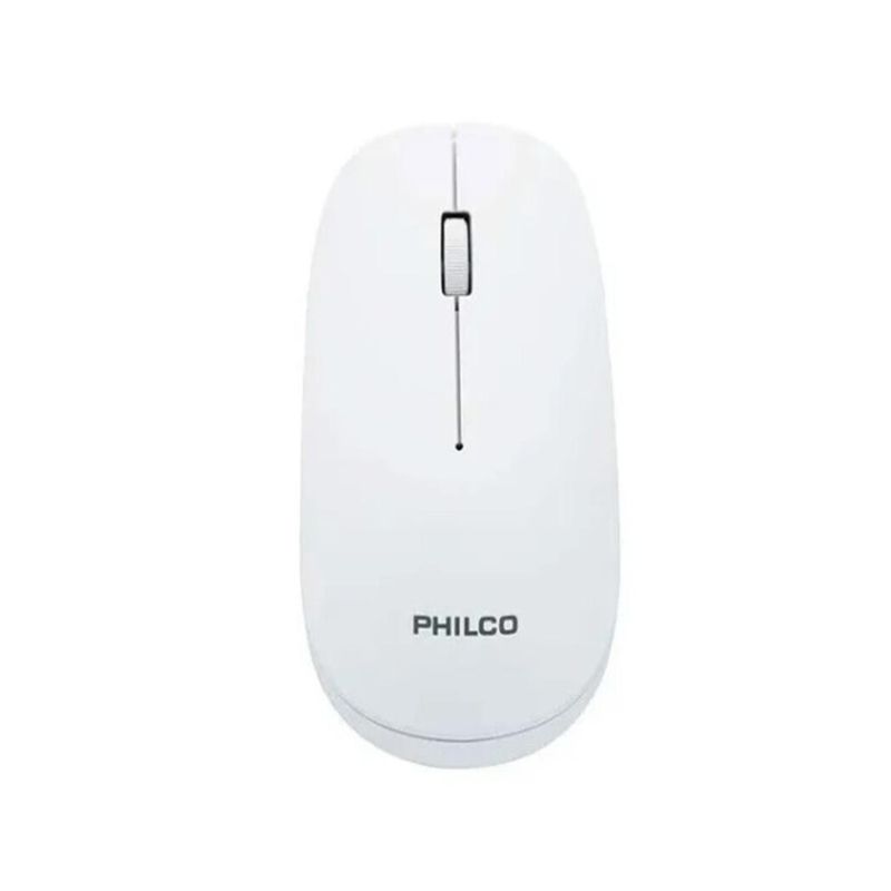 PHILCO - Mouse Inalambrico USB 3 Botones 1600 DPI Blanco Philco Pro