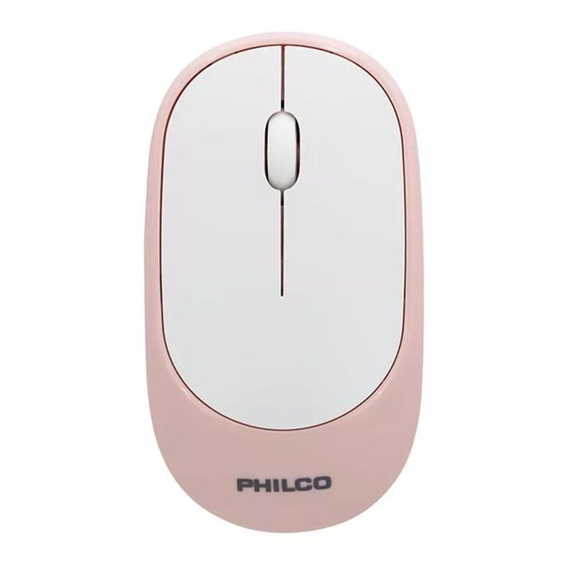 PHILCO - Mouse Inalambrico USB Silencioso 3 Botones Rosado Philco Pro