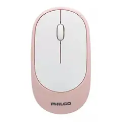 PHILCO - Mouse Inalambrico USB Silencioso 3 Botones Rosado Pro