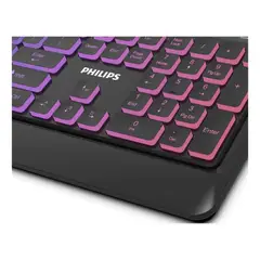 PHILIPS - Teclado Gamer USB Iluminado 107 Tecas Ingles G294