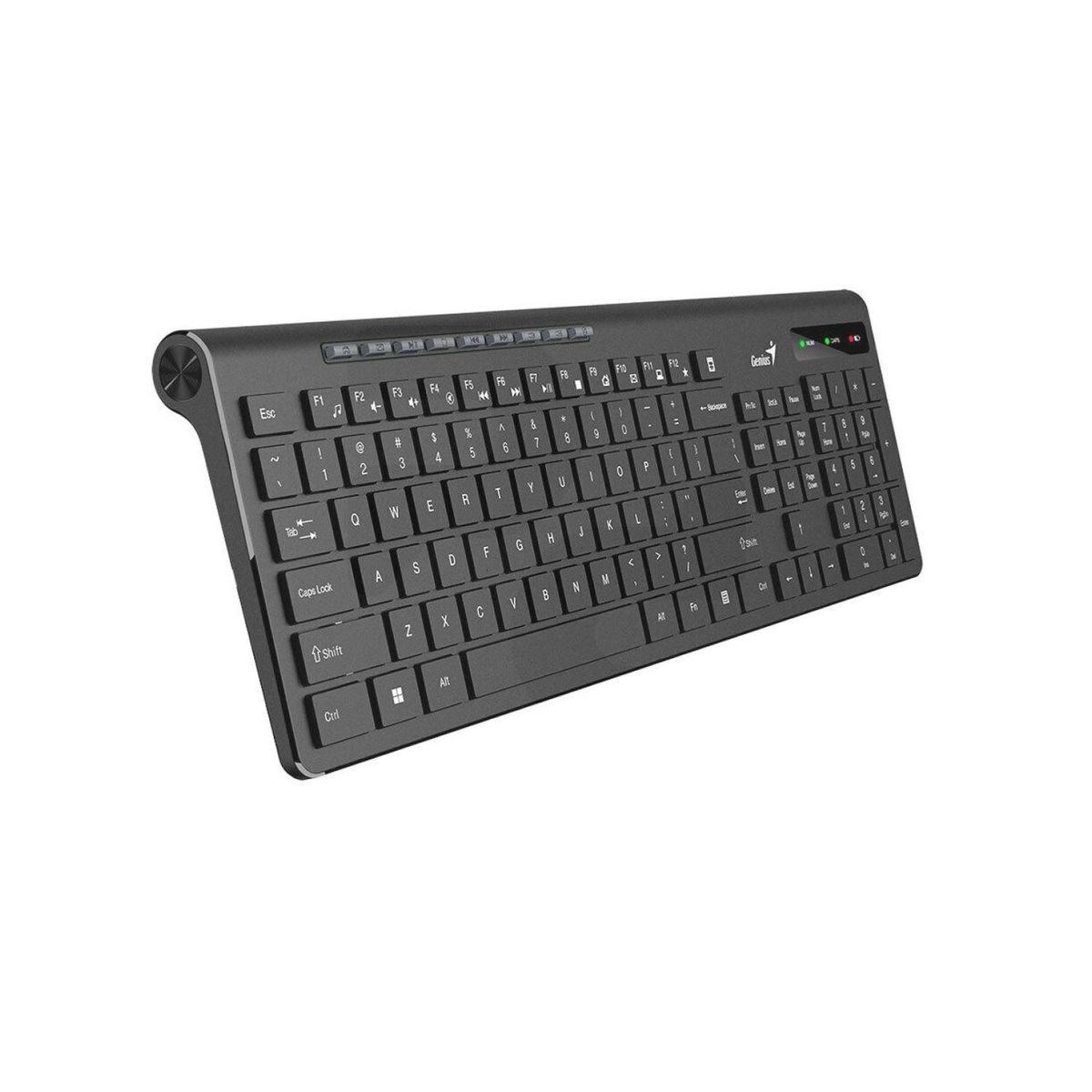 GENIUS - Teclado Inalambrico USB Ergonomico Multimedia SlimStar 7230 Genius