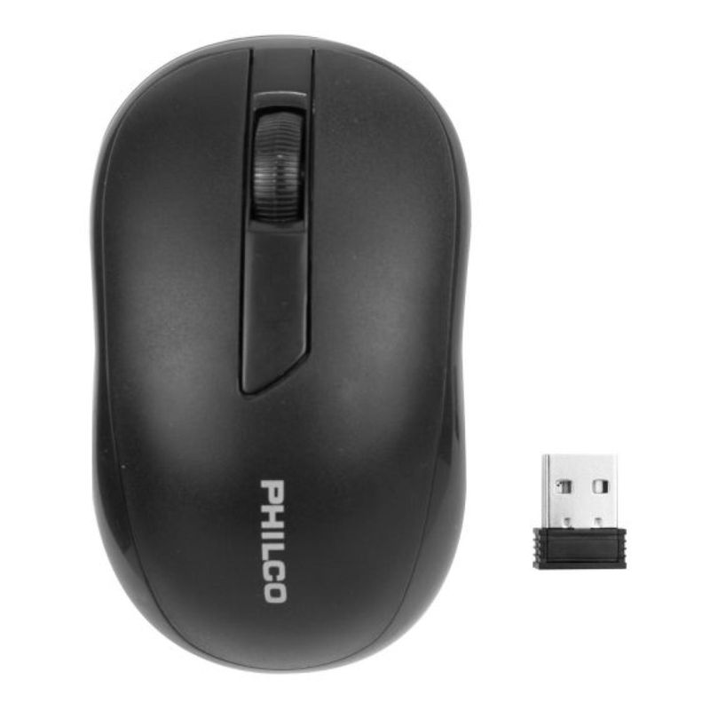 PHILCO - Mouse Inalambrico USB 3 Botones Negro Philco