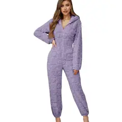 TIOZONEY - Pijama Mujer Polar Entera Con Gorro
