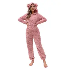 TIOZONEY - Pijama Mujer Polar Entera Con Gorro