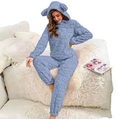 TIOZONEY - Pijama Mujer Polar Entera Con Gorro