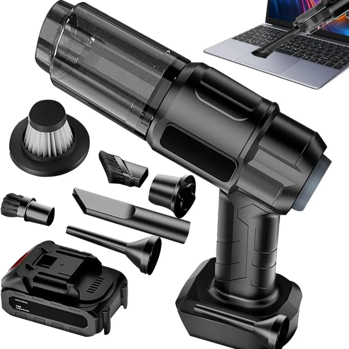 GENERICO - Aspiradora Inalambrica Recargable Para Auto Y Casa