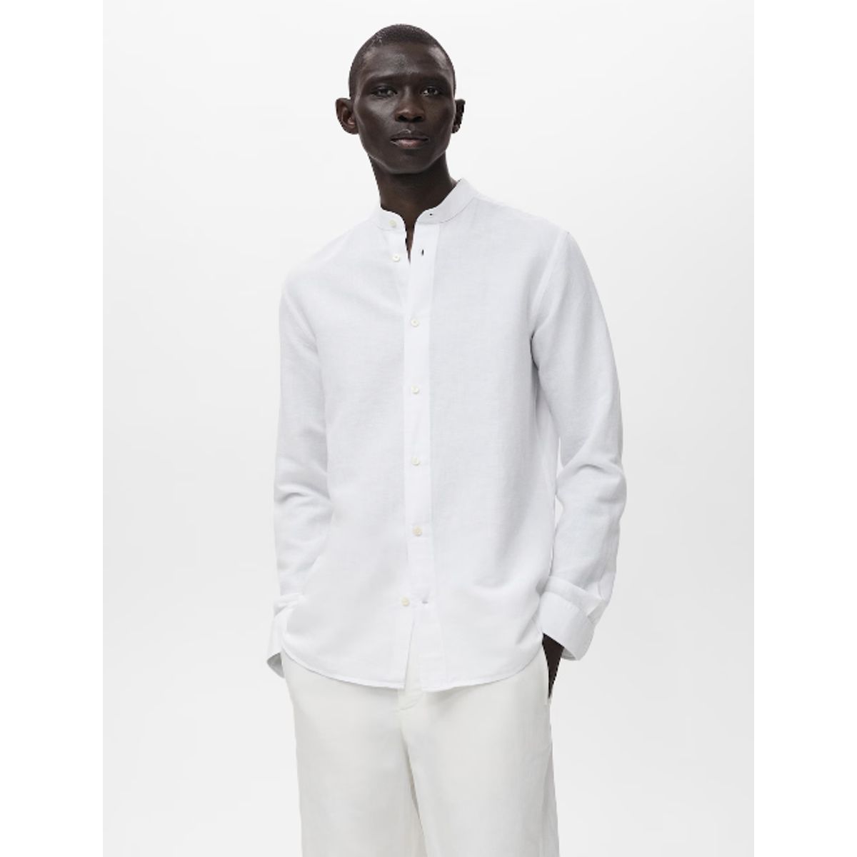 XPRESS RECHARGE - Camisa lino cuello paloma