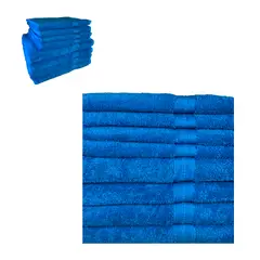CHITECO - Pack 8 Toallas (by Lourdes) 500g Baño y Manos Azul Lisa