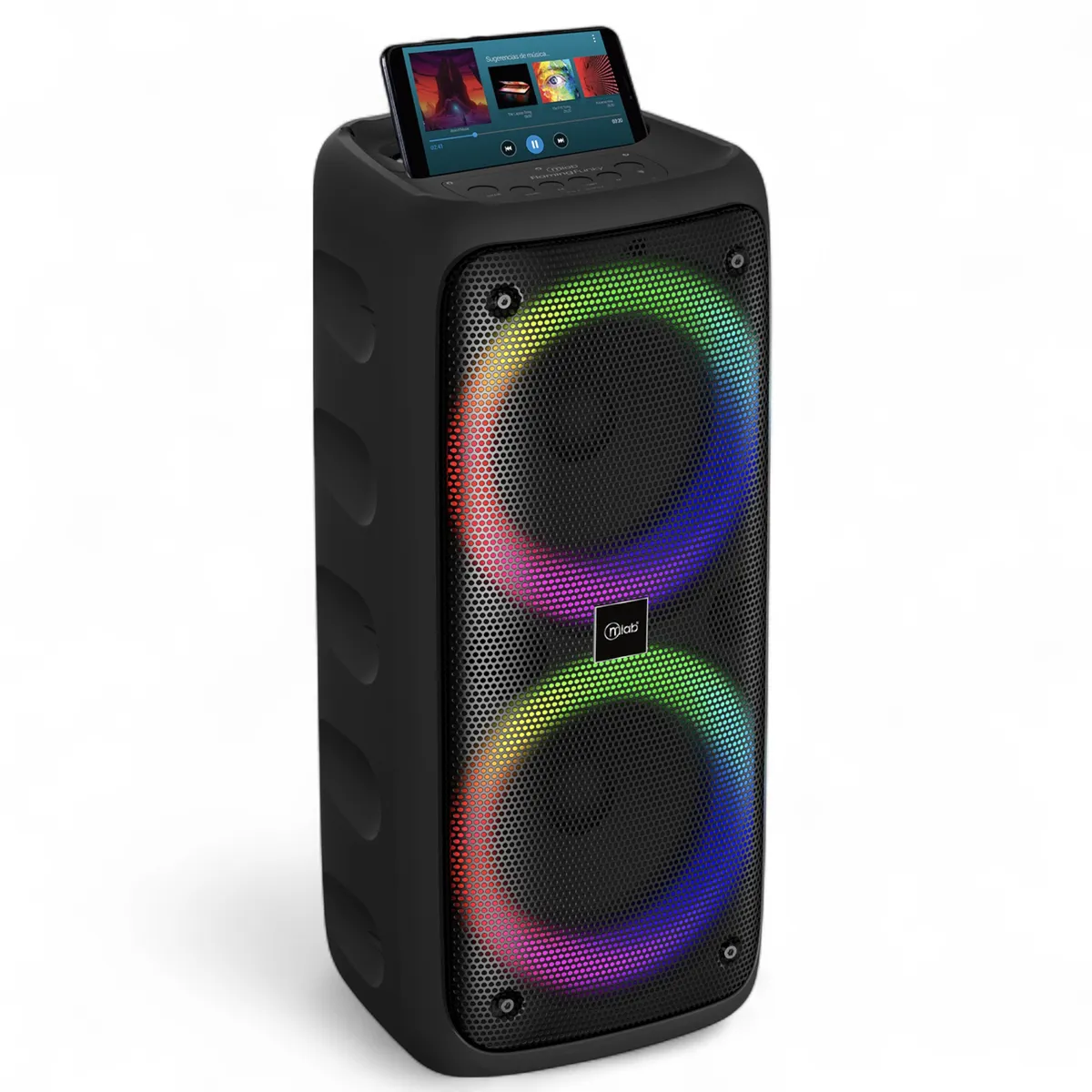 MLAB - Parlante Portatil Bluetooth 5 TWS RGB Funky Flaming 20 RMS