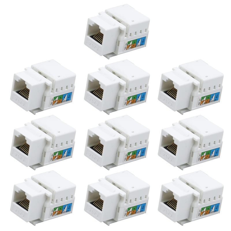 KUANGYE - Jack Cat 5e Rj45 Conector Para Cable Red Hembra Utp Cober