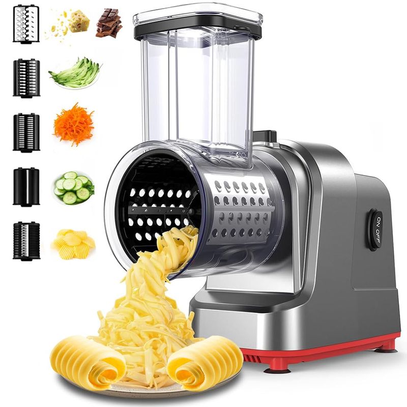 GENERICO - Rallador Eléctrico Rebanador Cortador Verduras Queso Frutas