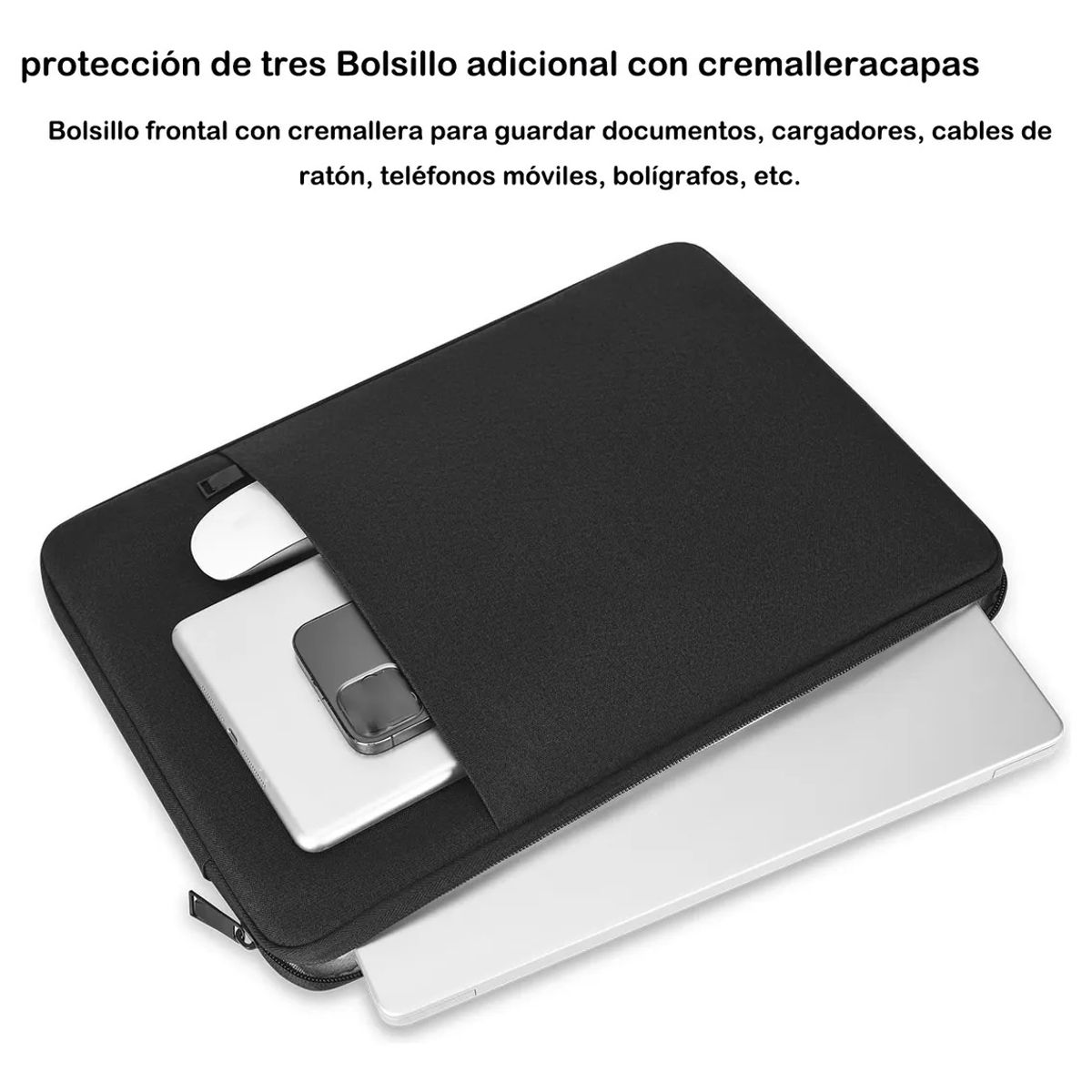 KUANGYE - Funda Protectora Para Portátil Bolsa Prueba Golpe 133-154