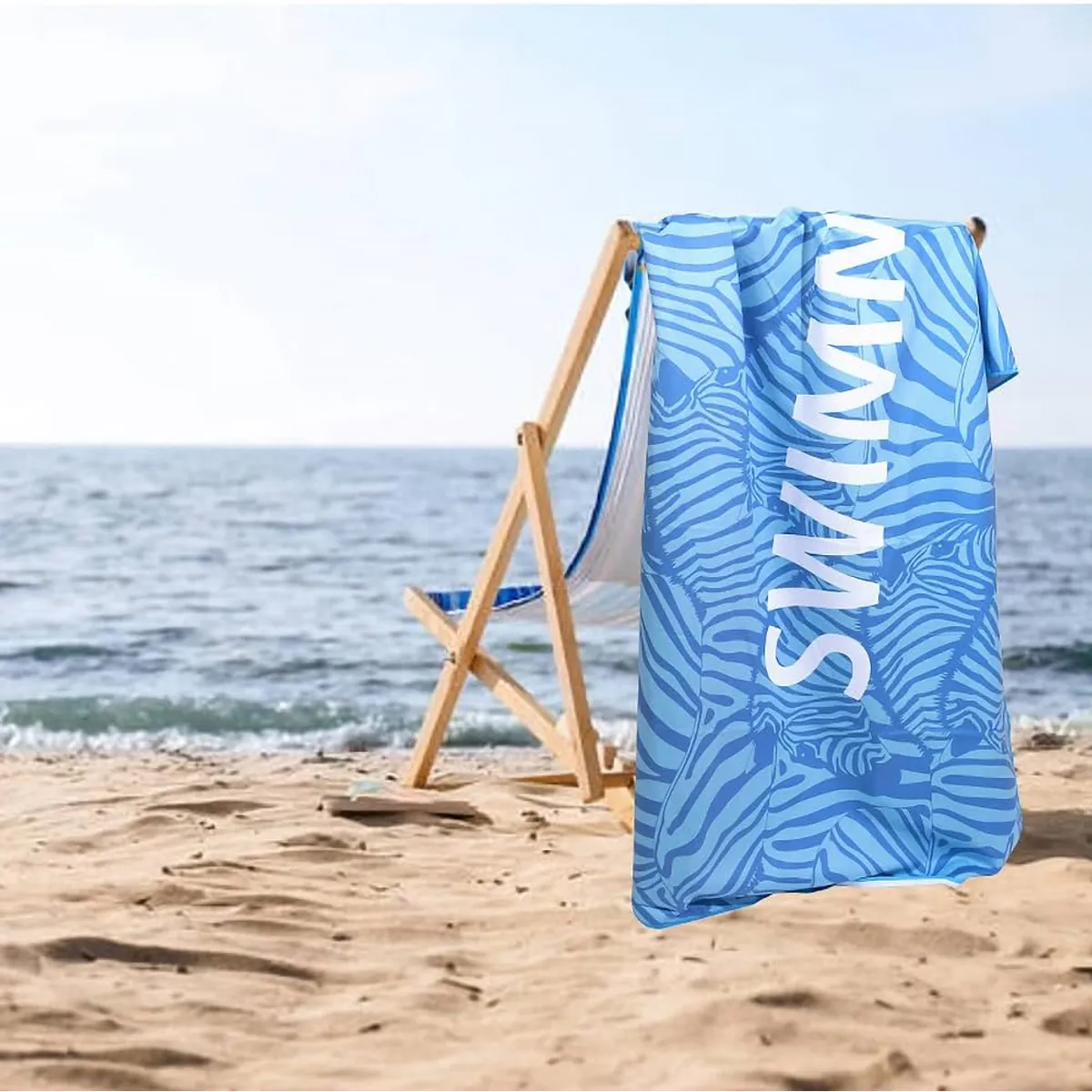 AIZO - Toalla De Microfibra Secado Rapido Playa Viaje Estuche Azul