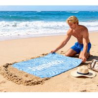 Toalla De Microfibra Secado Rapido Playa Viaje Estuche Azul