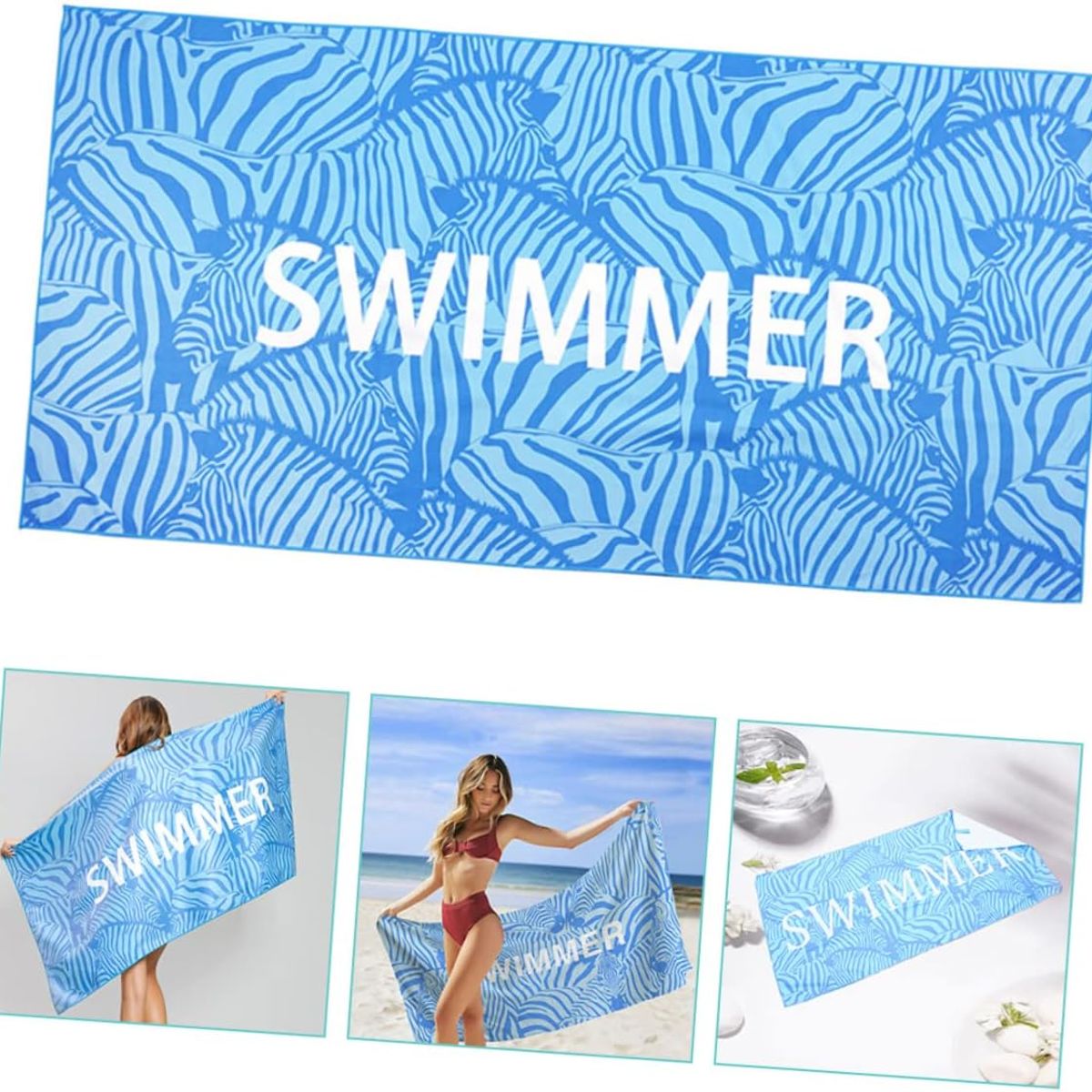 AIZO - Toalla De Microfibra Secado Rapido Playa Viaje Estuche Azul