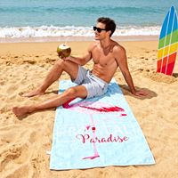 Toalla De Microfibra Secado Rapido Playa Viaje Estuche Rosa