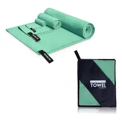 AIZO - Toalla Baño Viaje De Microfibra De Secado Rápido-Verde menta