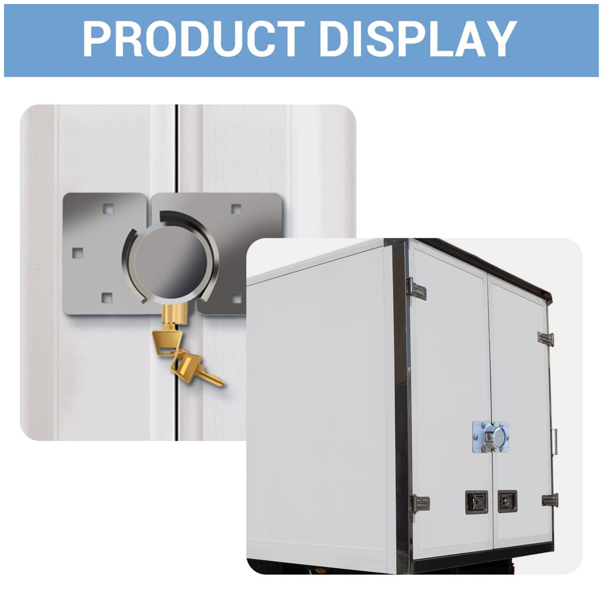 KUANGYE - Chapa Cerradura Candado Seguridad Furgones Camioneta Redondo