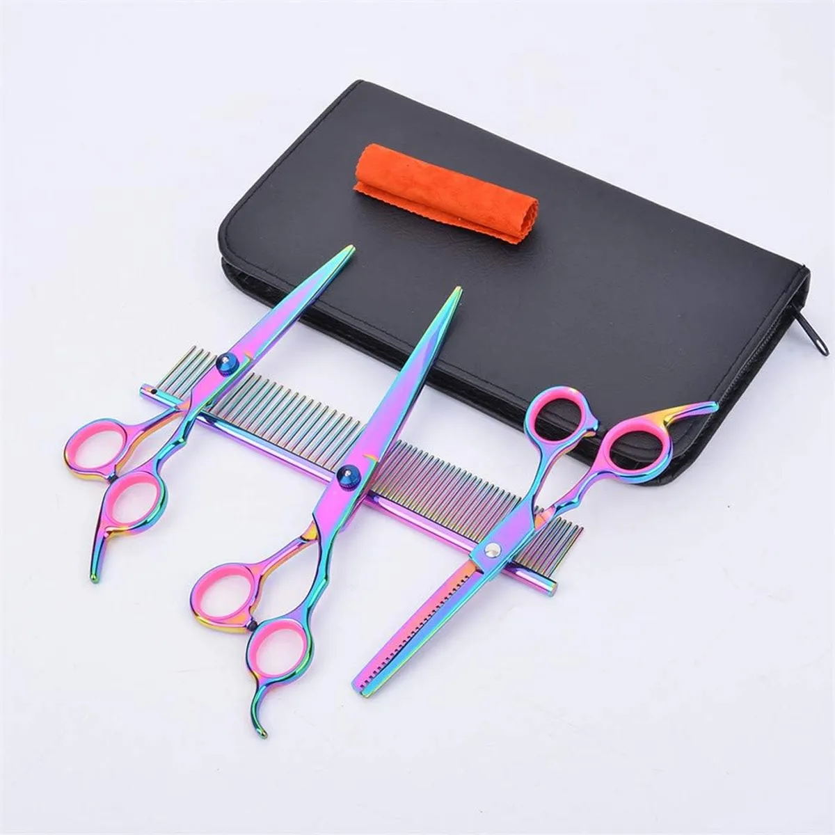 GENERICO - Set 4 Tijeras Barberia Accesorios De Barberia Profesional