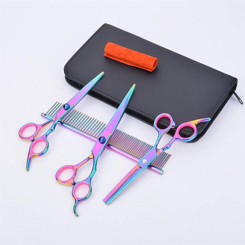 GENERICO - Set 4 Tijeras Barberia Accesorios De Barberia Profesional
