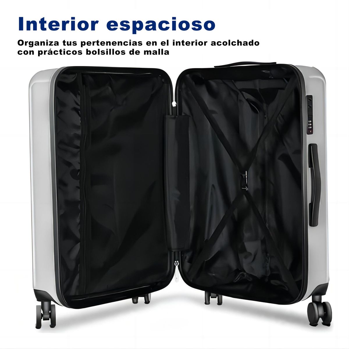 BAYGE - Juego De 3 Maletas Viaje Rígidas Abs Con Ruedas 360°