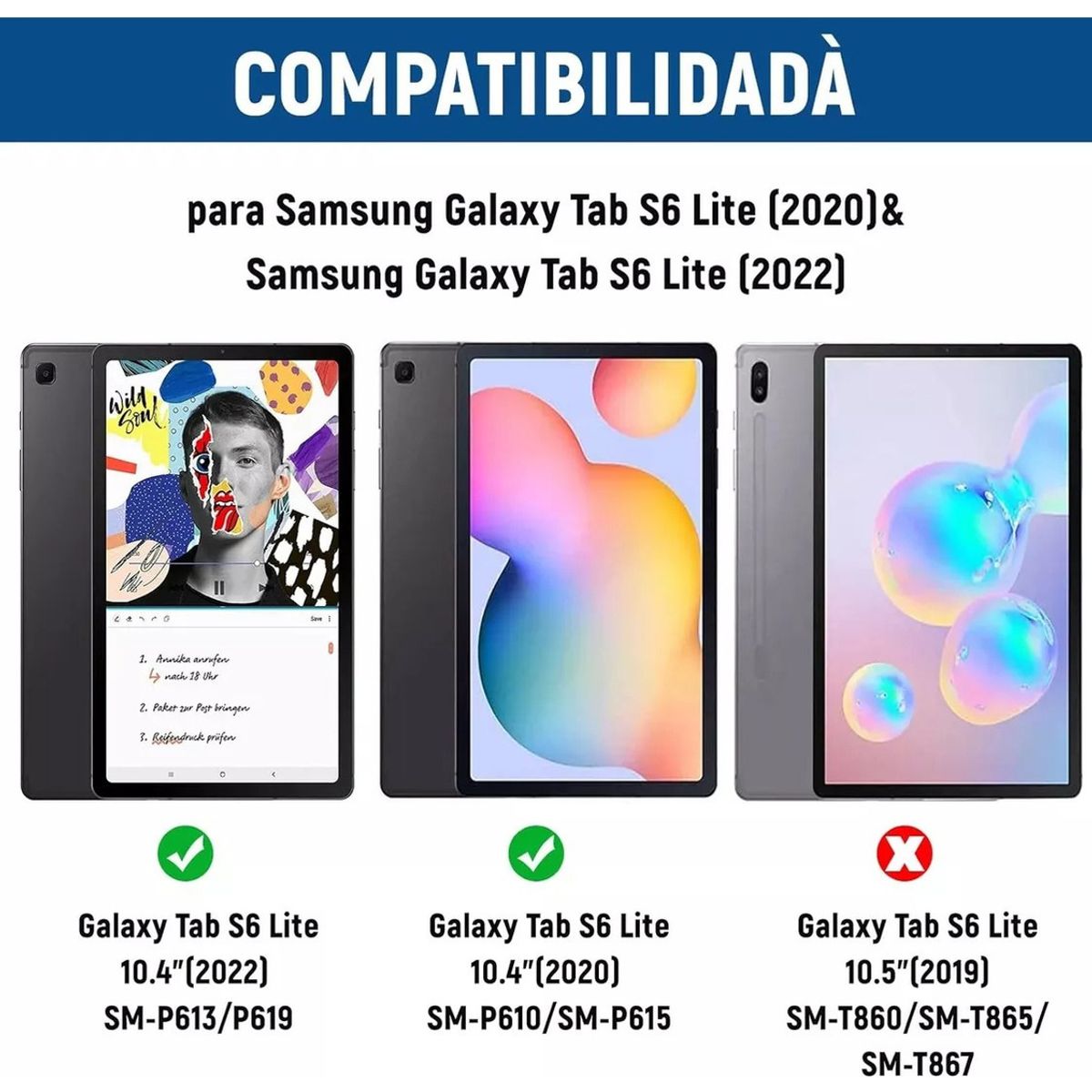U BUY - Funda + Teclado Español Para Samsung Galaxy S6 Lite