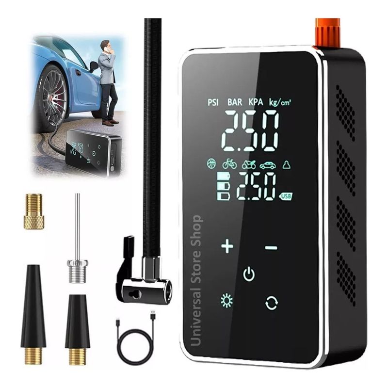 U BUY - Compresor Digital Portátil Inflador Aire Neumático Auto Moto