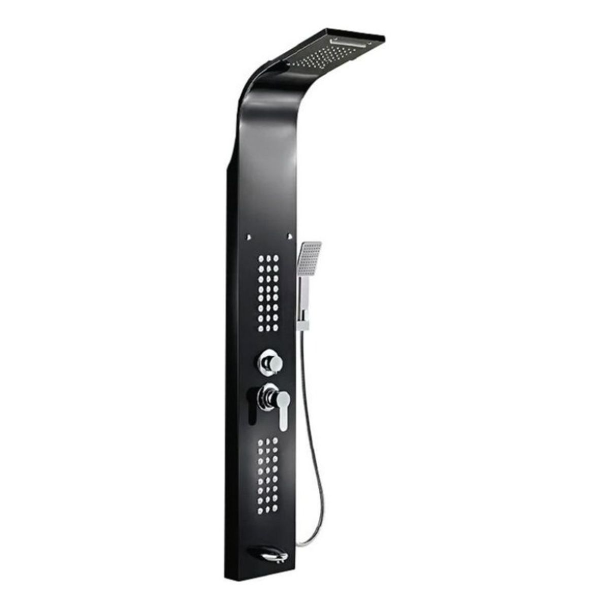 LABALAOS - Columna De Ducha Hidromasaje Negro Acero Inoxidable